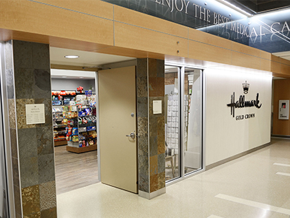 Hallmark Gold Crown store in the main hospital.